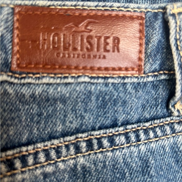 Hollister California Ultra High-Rise Blue Jean Denim Frayed Hem Skirt Sz 11 jr. - Picture 2 of 8